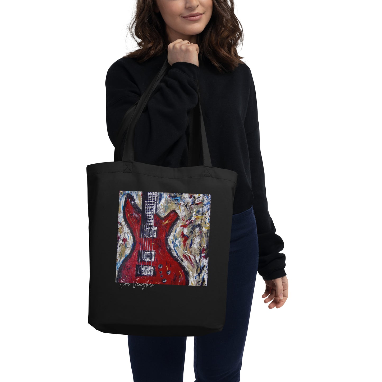 Red Guitar Eco Tote Bag